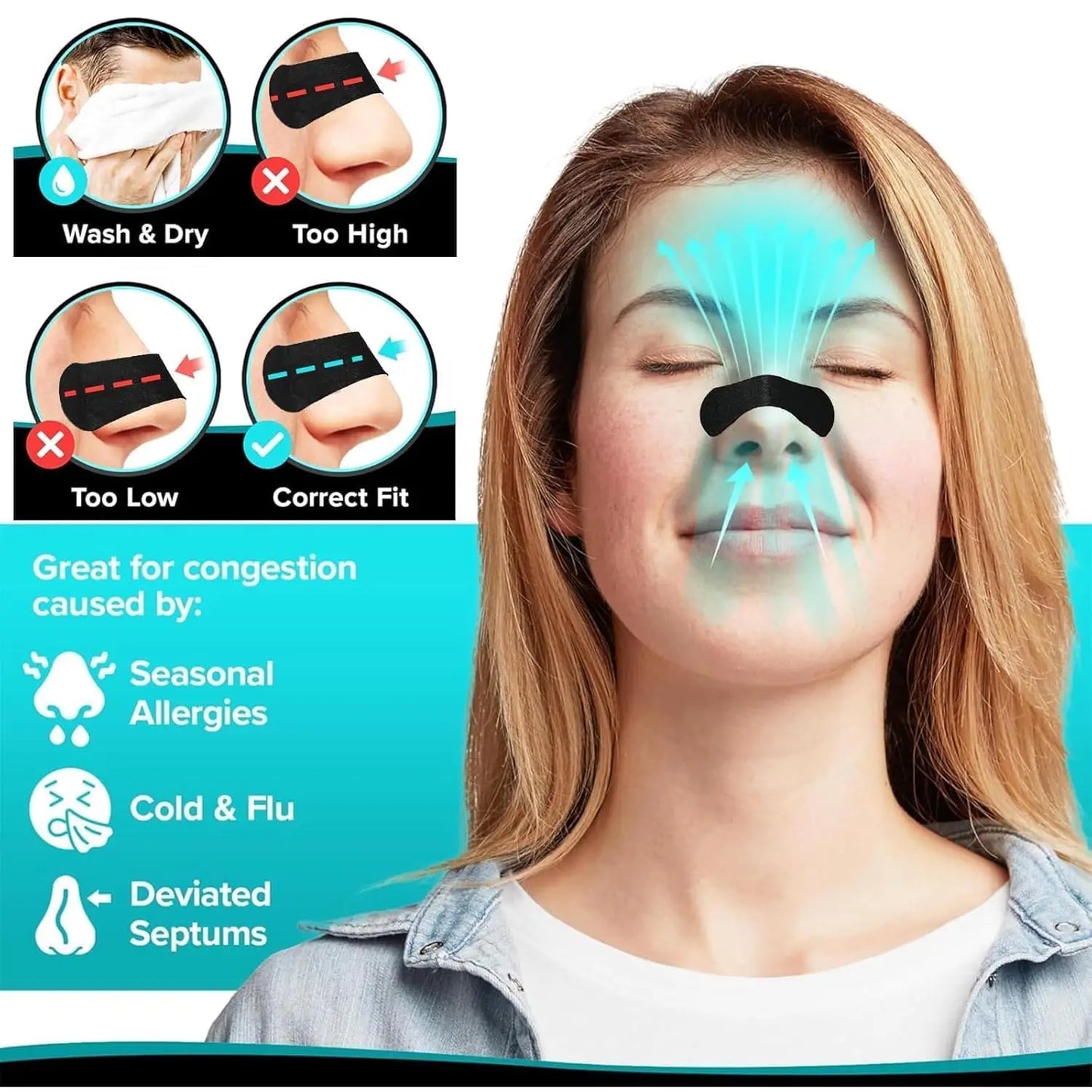 Lune Hypoallergenic Anti-Snoring Nasal Strips